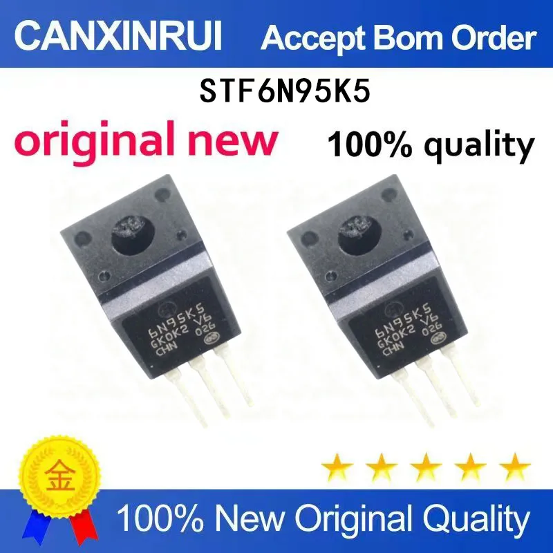 (5-100 Pieces) New STF6N95K5 6N95K5 TO-220F MOSFET spot chip IC