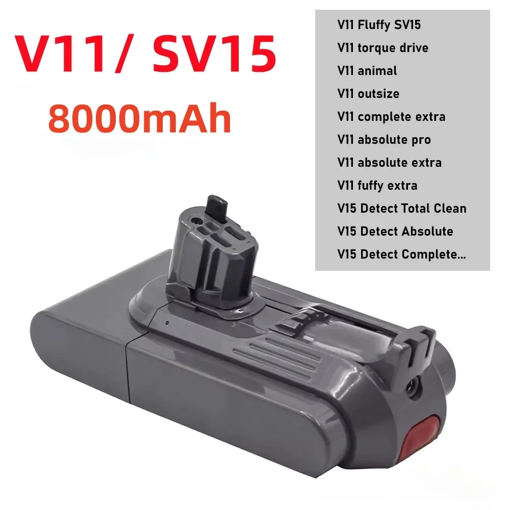 Per Dyson Aspirapolvere 6000mAh/8000mAh Batteria Per Dyson Torque Drive Extra V11 Completo Extra V11 Fluffy Extra V11 Animale V15.