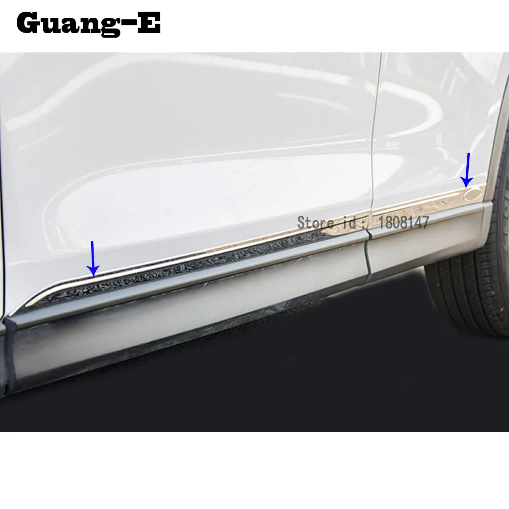 Car Side Door Trim Strip Molding Stream Lamp Panel Bumper Hoods Body Stick 4PCs For Mazda CX-5 CX5 2017 2018 2019 2020 2021 2022