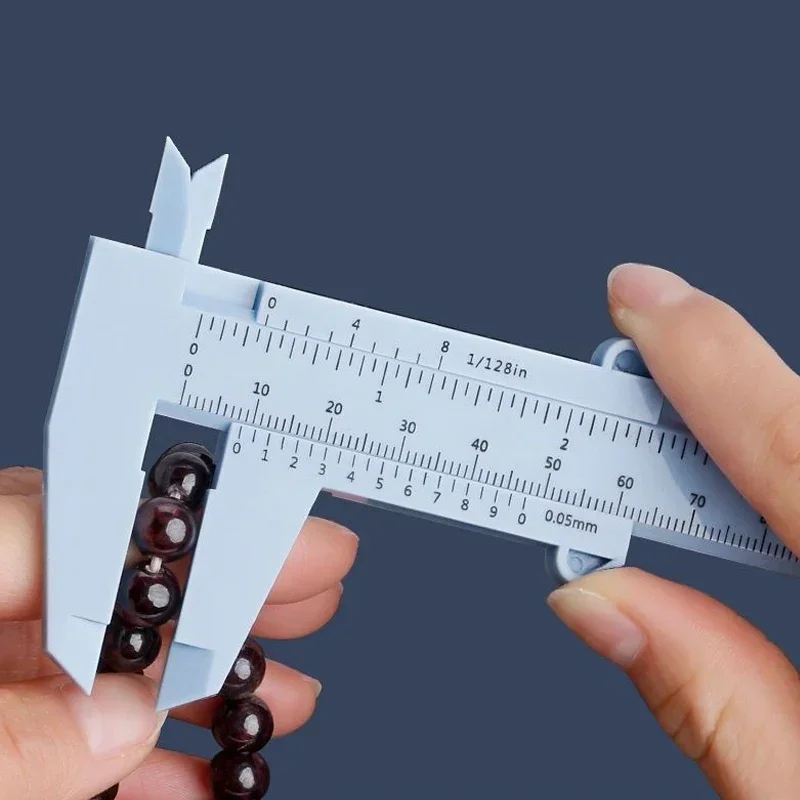 80mm Portable Plastic Eyebrow Measuring Vernier Caliper Tattoo Caliper Ruler Plastic Makeup Measurement Tools