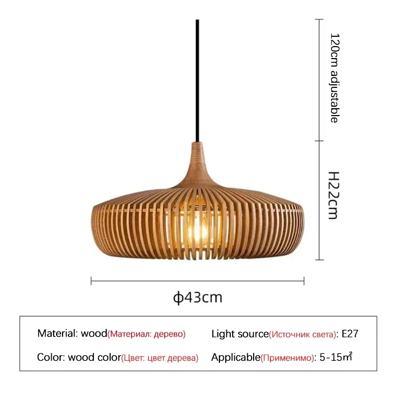 Imagem -06 - Retro Log Restaurant Chandeliers Art Wooden Designer Led Lamp Luminárias para Quarto Mesa de Jantar Home Decor