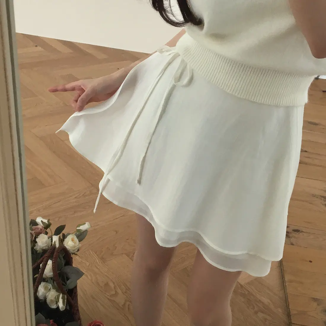 Summer New Sweet Stylish Belted Versatile  Skirt High Waist A-Line Silhouette Women's Premium Fashion Skirts