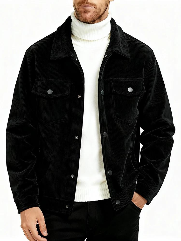 سترة سروال قصير للرجال معطف بني عتيق غير رسمي للخريف والشتاء ملابس خارجية سميكة دافئة ملابس خروج يومية على الطراز الكلاسيكي #4