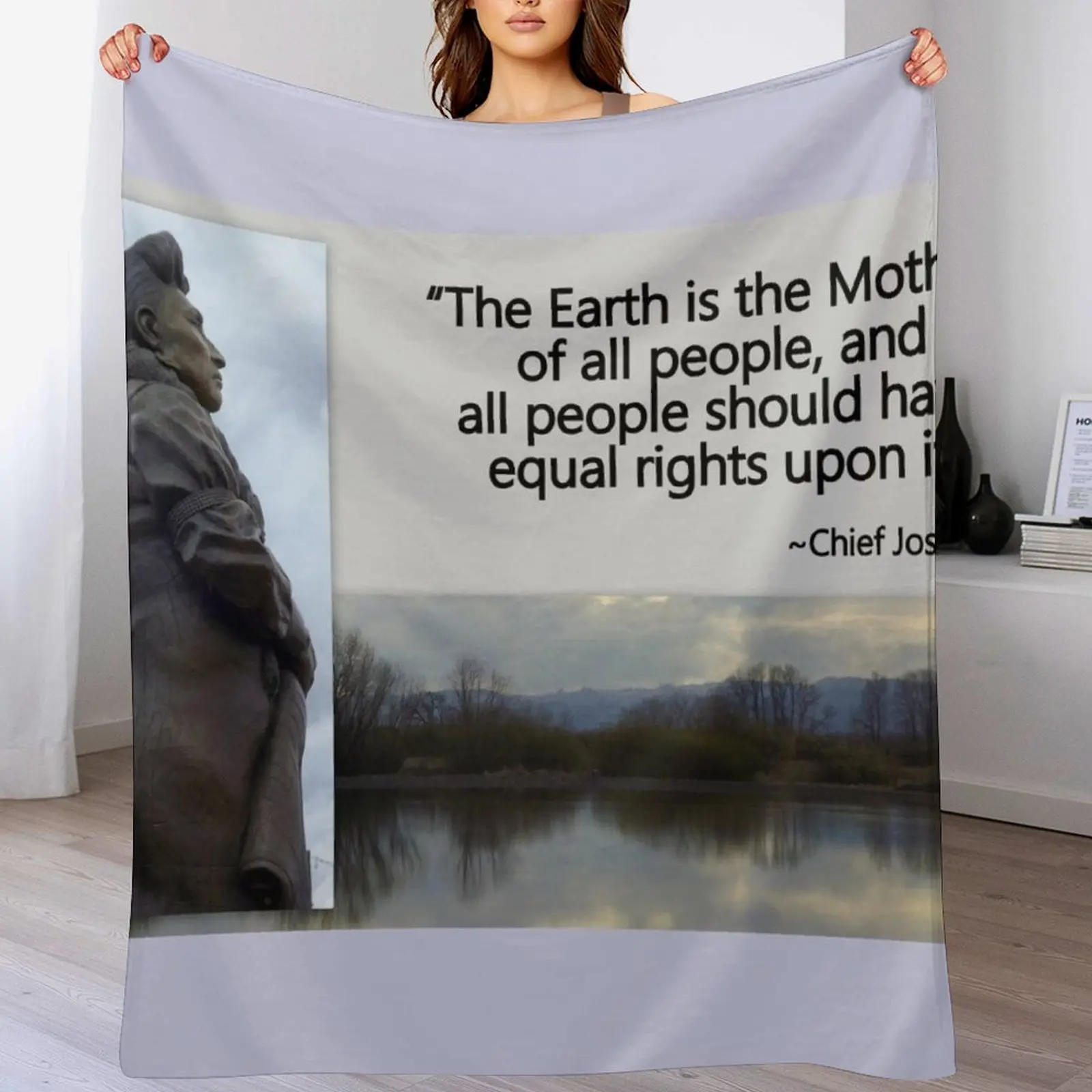 

Chief Joseph Quote Collage Throw Blanket manga Kid'S Blankets