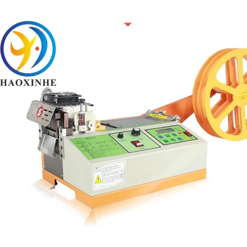 Automatic New Hot HX-988T Hot and Cold Polyester Satin Ribbon Label Nylon Webbing Hook and Loop Cutter Cutting Machine