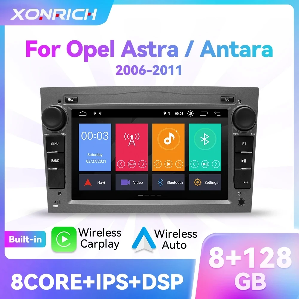 2 Din Carplay Car Radio Player For Opel Astra H G J Antara Vectra C B Vivaro Corsa C D Zafira B 8GB 128GB GPS RDS DSP IPS Wifi