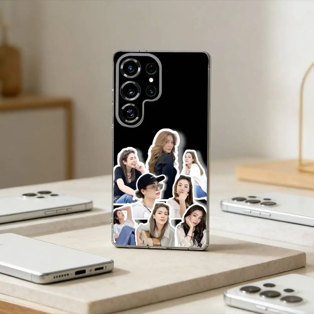 P-Peraya M-Malisorn Faye Phone Case For Samsung S25,S24,S21,S22,S23,S30,Ultra,S20,Plus,Fe,Note,10,9,5G Transparent Cover