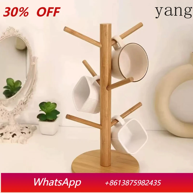

Деревянная подставка для чашек LTT в форме дерева из бамбука для гостиной и кухни, настольный органайзер для кофейных чашек