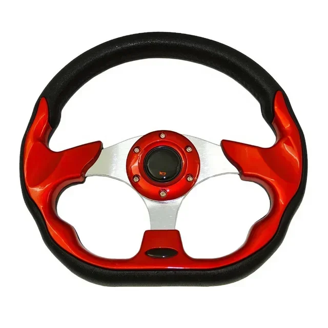 D-shaped 13 Inch 320MM Car Drift Racing Universal Steering Wheel | with Logo and Horn Button Car Parts