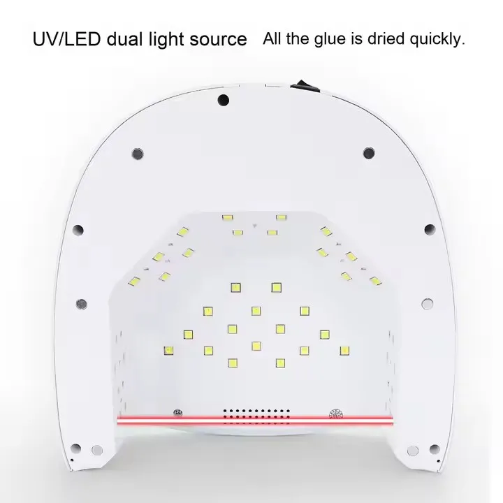 โคมไฟเจลบ่มแบบพกพาระดับมืออาชีพพร้อมตัวจับเวลา 4 ตัวเครื่องเป่าเล็บสําหรับร้านทําเล็บ