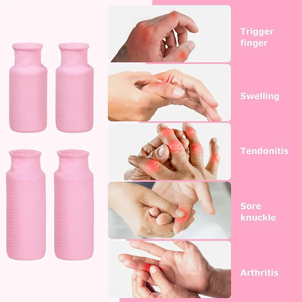 Finger-Eishüllen, 4 Stück Finger- und Zehen-Kaltgel-Eisbeutel, Daumen-Eisbeutel, heiße kalte Kompressionshüllen für die Handpflege bei Arthritis – Detail 6