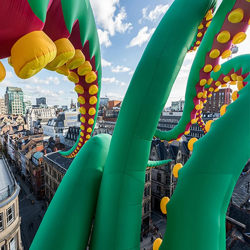 Tentáculos infláveis gigantes marinhos de polvo explodiram braço de polvo inflável modelo de pernas de lula para decoração de festa de evento de Halloween