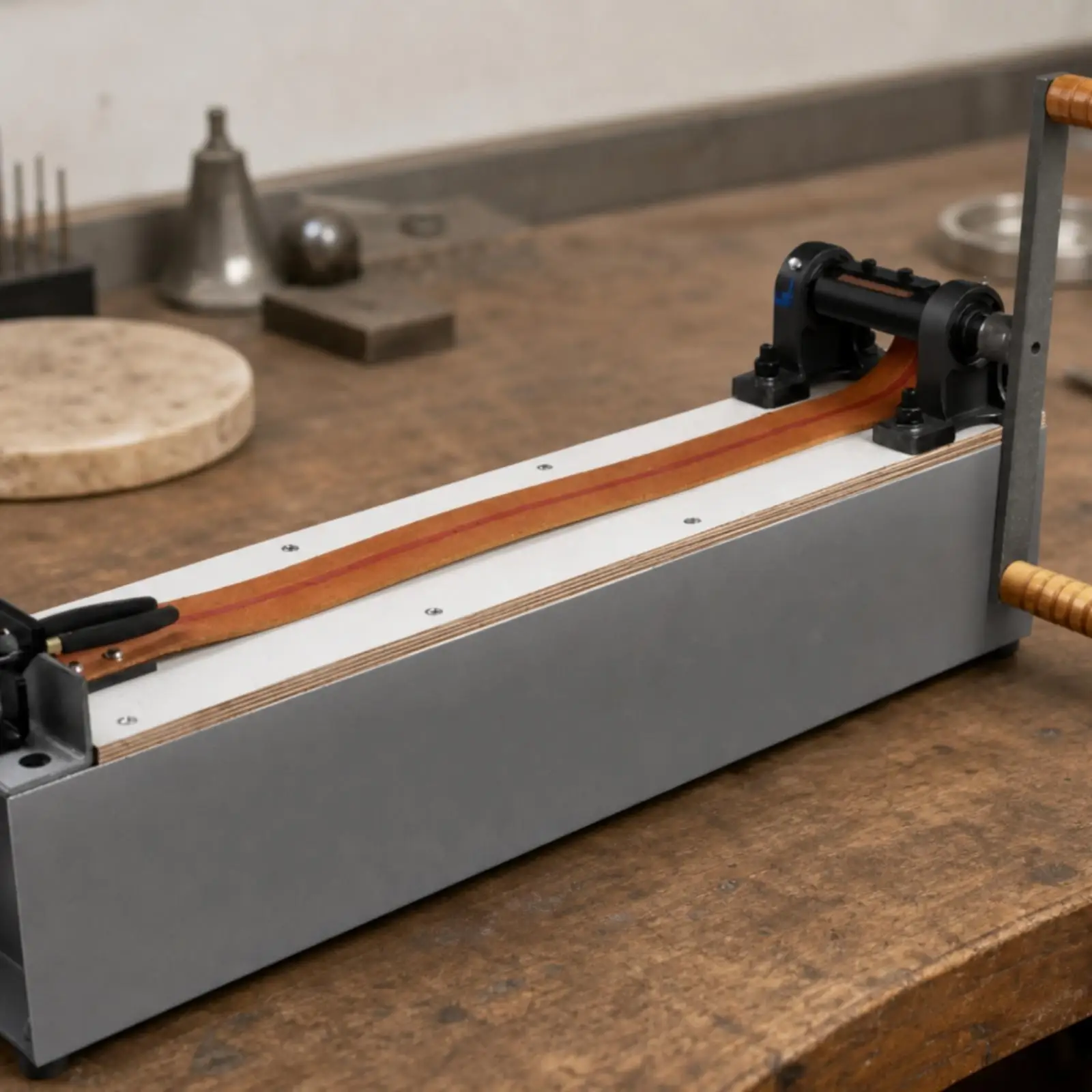 Space Saving Jewelry Drawing Bench Hand Crank Tool Drawplate for Metal Sheet Goldsmith Studio