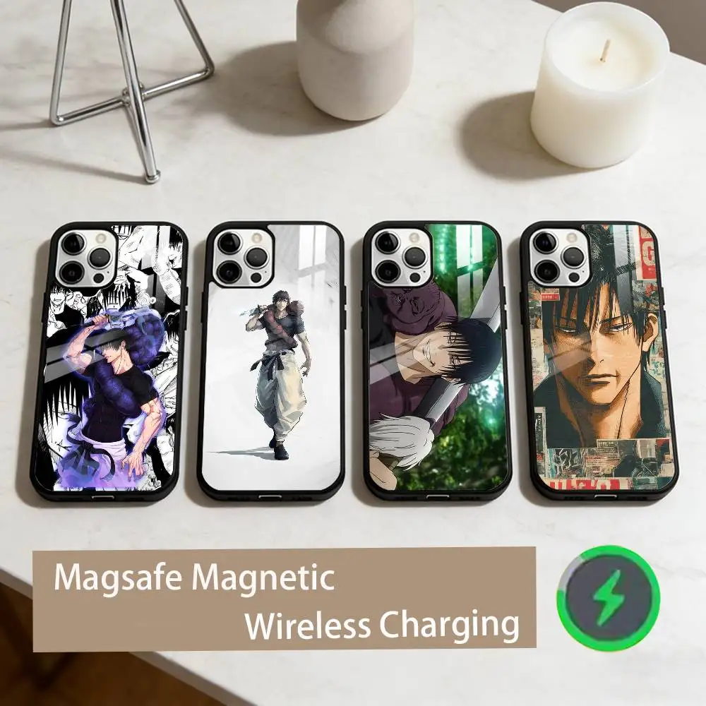 

Toji Fushiguro Jujutsu Kaisen Phone Case For iPhone17,16,15,14,13,12,11 Plus,Pro Max Magnetic For Magsafe Wireless Charging