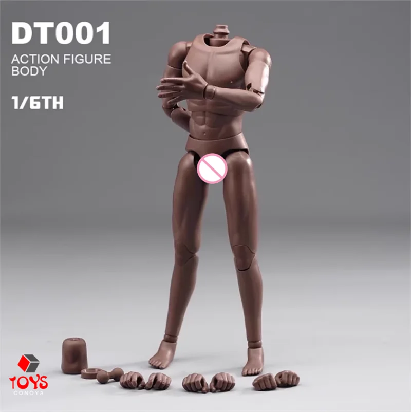 DT001 DT002 DT003 Męski żołnierz w skali 1/6 Super elastyczne ciało z miękkimi rękami i stopami 27 cm Standardowa lalka z mięśniami