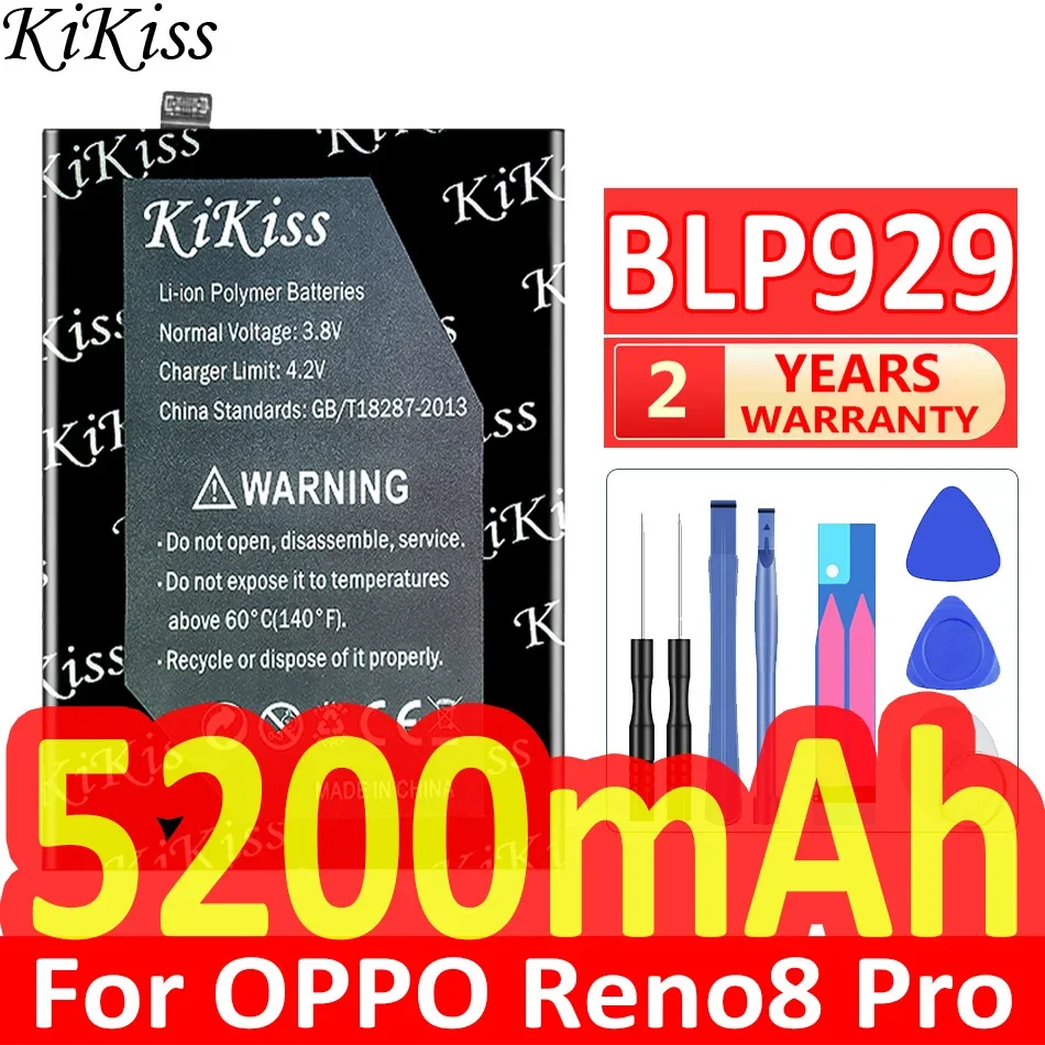 

Аккумулятор KiKiss 5200 мАч BLP929 для OPPO Reno8 Pro Reno 8 Pro+ reno 8 pro