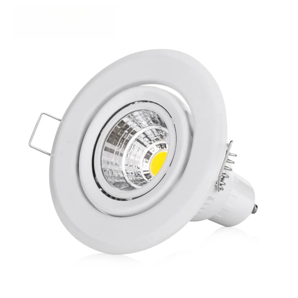 

1/10PCS GU10 Socket Recessed Spotlight Metal Lamp Frame MR16 Base Spotlight Fitting Adjustable MR16 GU10 Bulb Trims Fixture