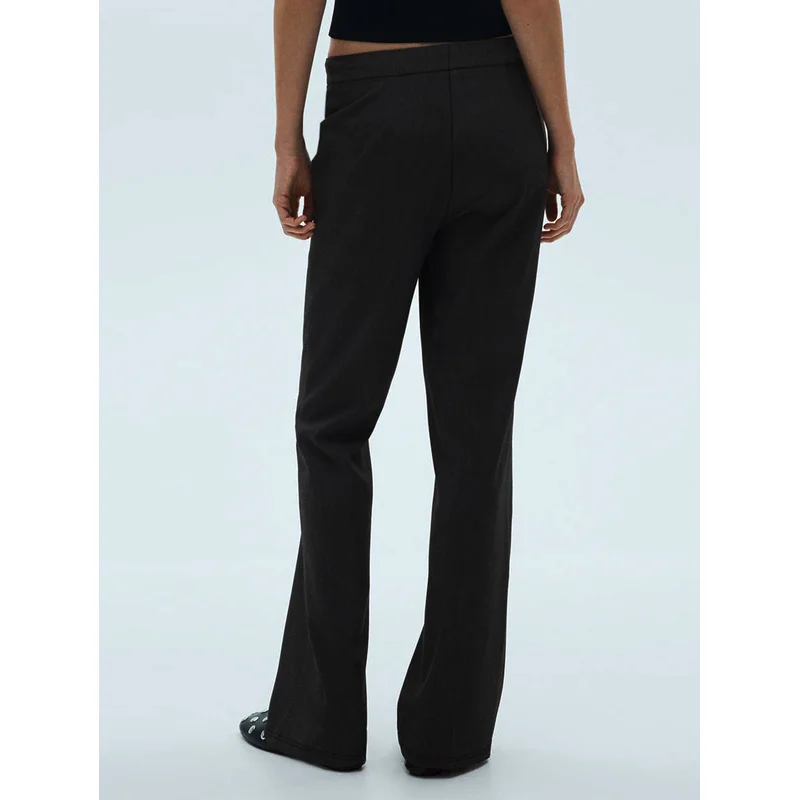   2025 Pantaloni dritti slim moderni casual da donna Elastico in vita Comodo pantaloni da festa neri dimagranti