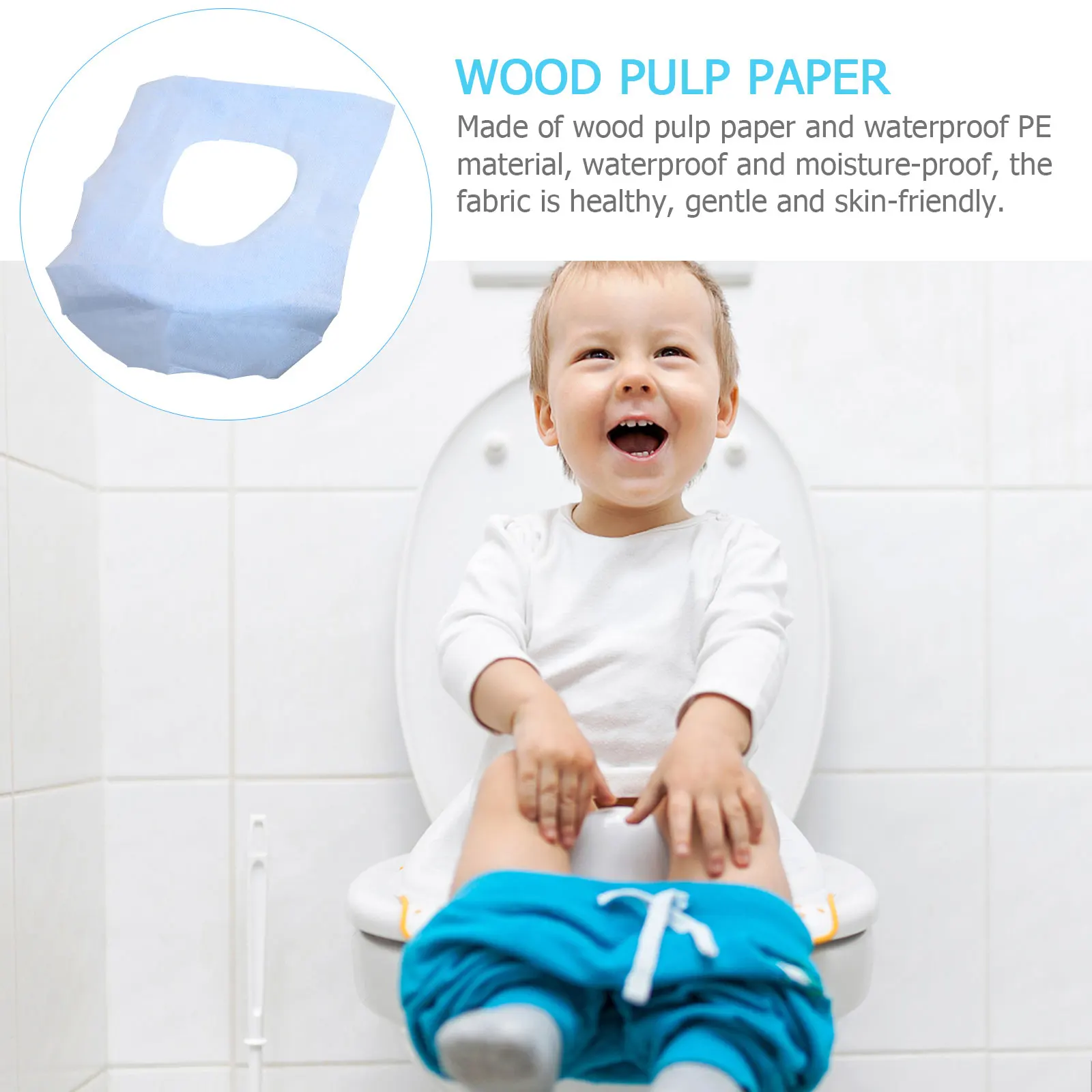 

60pcs Disposable Toilet Seat Covers Cushion For Public Bathroom Safe Portable Sanitary Travel Adults