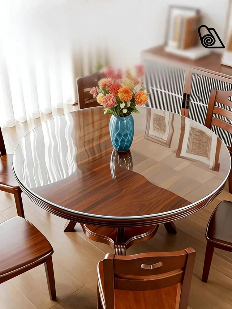 1.5mm thick transparent PVC soft glass table mat, waterproof and oil-proof, coffee table surface protector