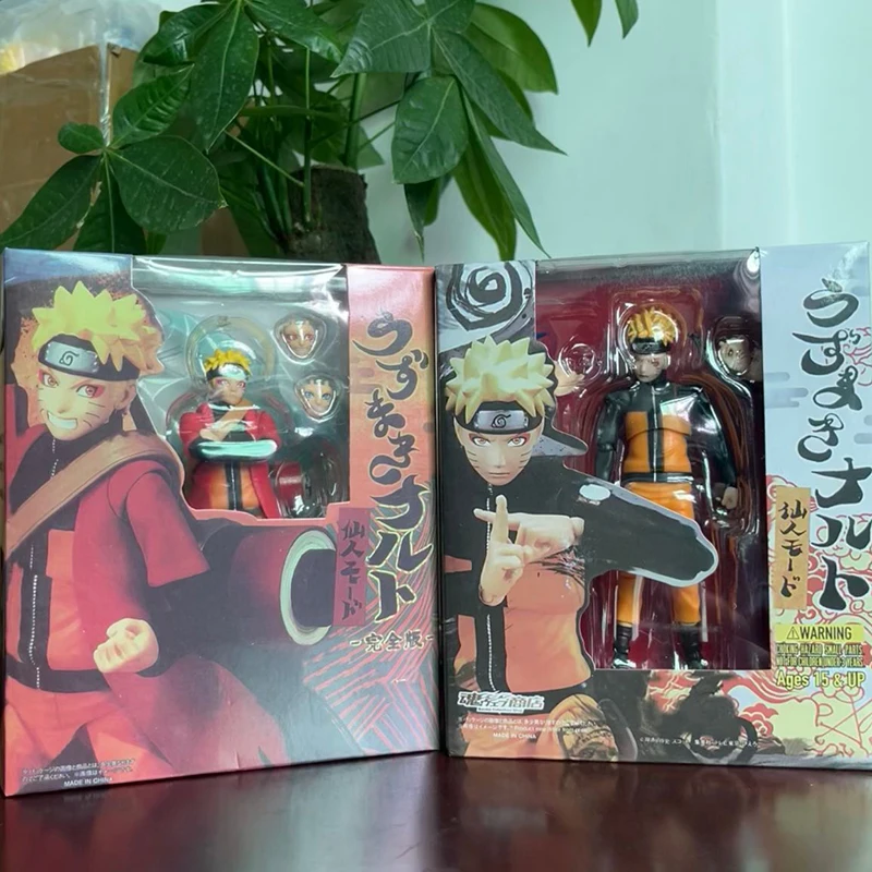 Anime Uzumaki Naruto Figure SHF Fairy Mode Cartoon NARUTO Shippuden 14cm Action Figure Model Joint Movable Toys Birthday Gifts