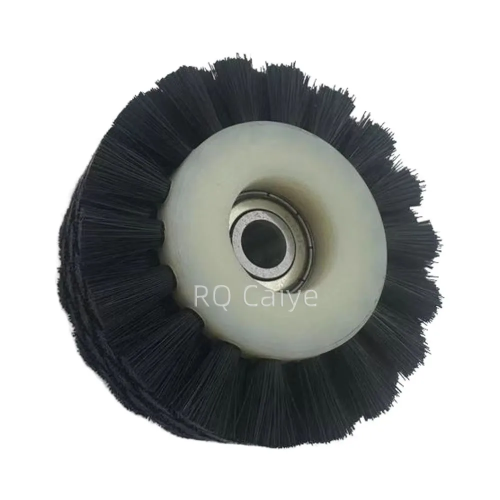 2 Buah Roda Sikat Mesin Pemotong Mati 65X27X8MM Roda Sikat Rol Sikat Keras Hitam