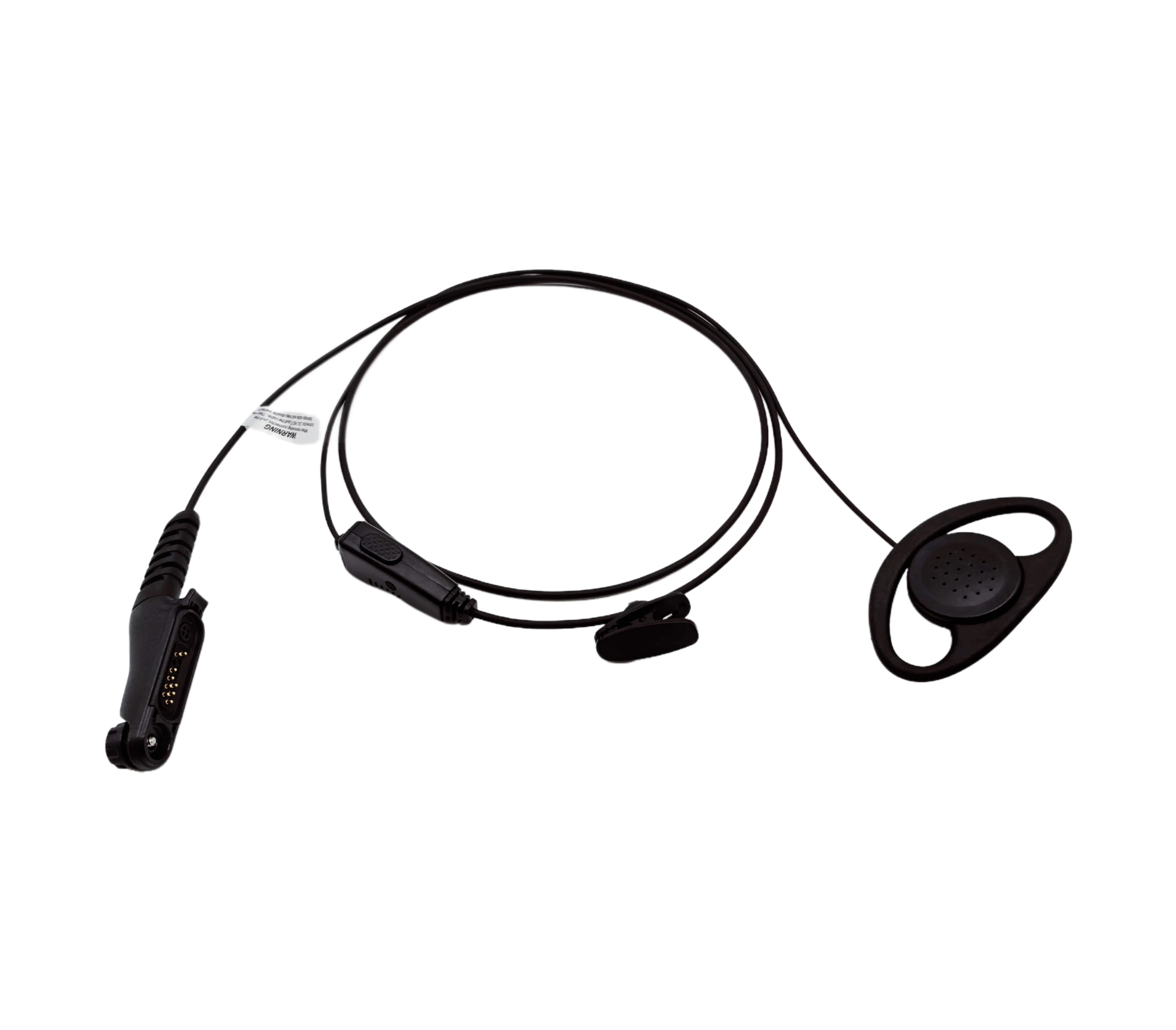 Wired D shape ear hook surveillance earpiece single ear use for  R7/R7A devices