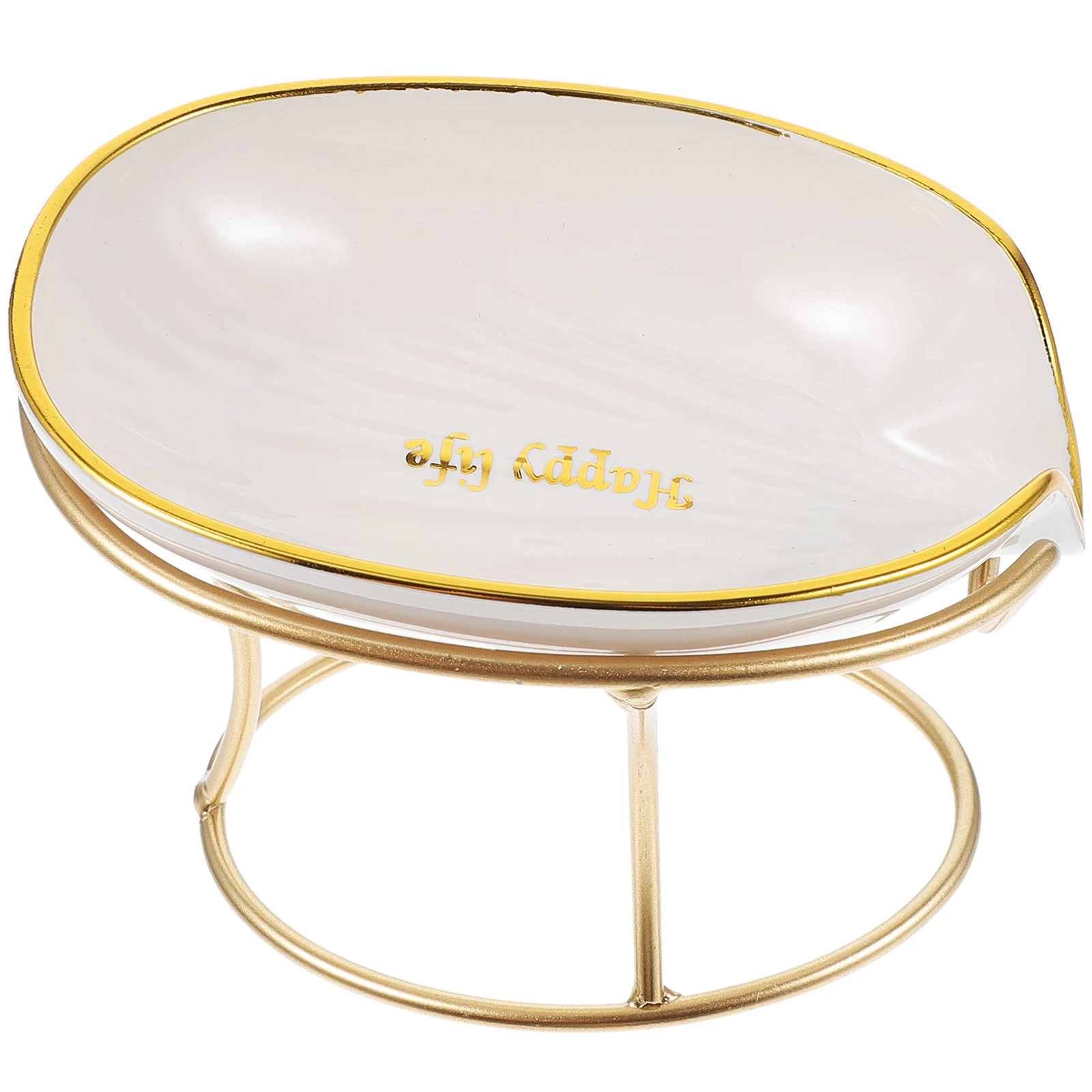 

Drain Rack Soap Holder Self-draining Tray Pearl White PET Material Bathroom Kitchen Tilted Design Detachable Easy