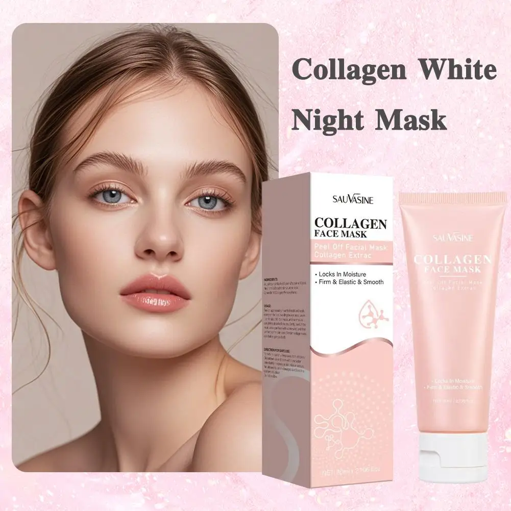 Nacht Collageen Wikkelmasker Verjonging Hydraterende Verhelderende Koreaanse Gezichtsmasker Maken Glowy Huid Elasticiteit Gezichtsmasker 80ml