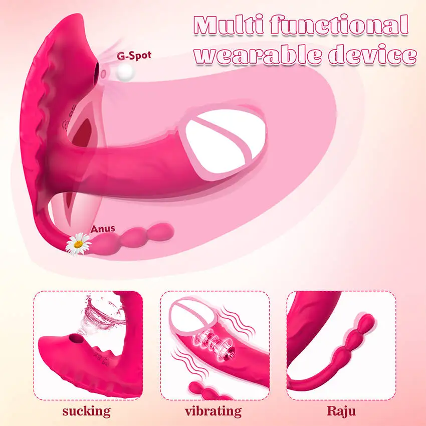 3 in 1 APP Sucking Licking Vibrators for Women 10 Mode Vibrating Anal Vagina Clitoris Stimulator Wearable Sex Toys for Adult 18 view 4