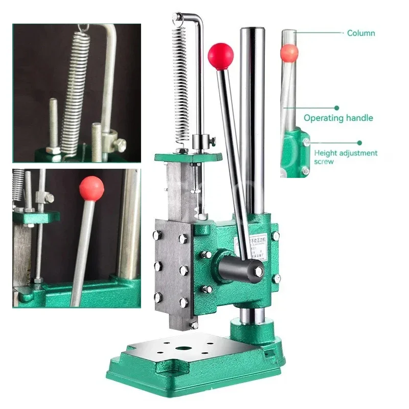 JM-16 Small Home Manual Press Miniature,Punching Hand Machine Cutting Equipment Hand Move Press Die Chip Device Industrial