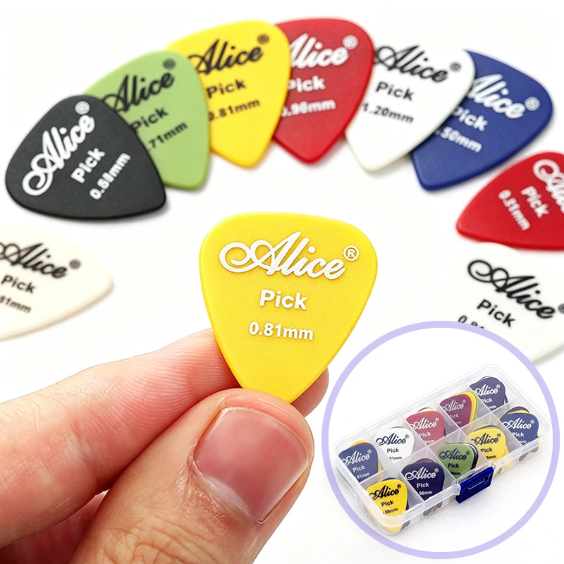 30/50PCS Guitar Pick Random Color Mix Thickness Guitar Picks with Box for Guitar Bass Ukulele Beginners Practice Performance ZYF