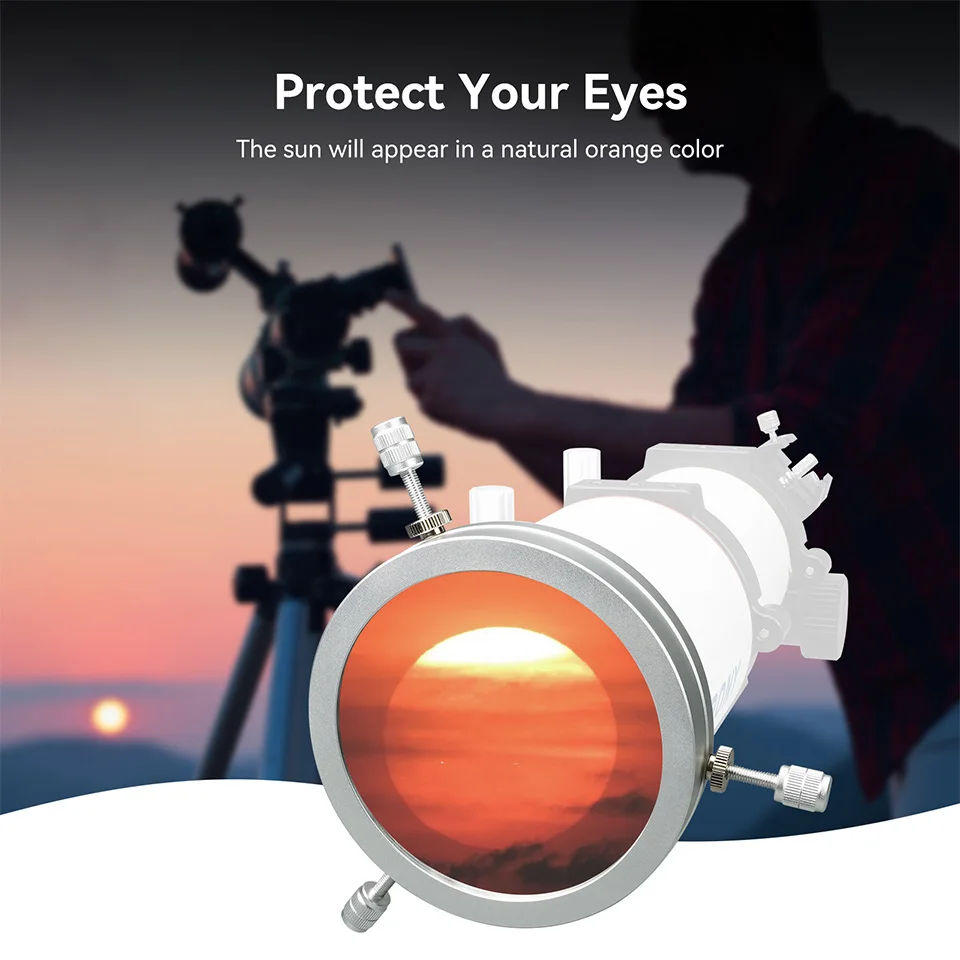 SVBONY SV229 Solar Filter Metal Cap for Tubes with Outer Diameter from 80mm to 118mm or from 118mm to 159mm of Telescope