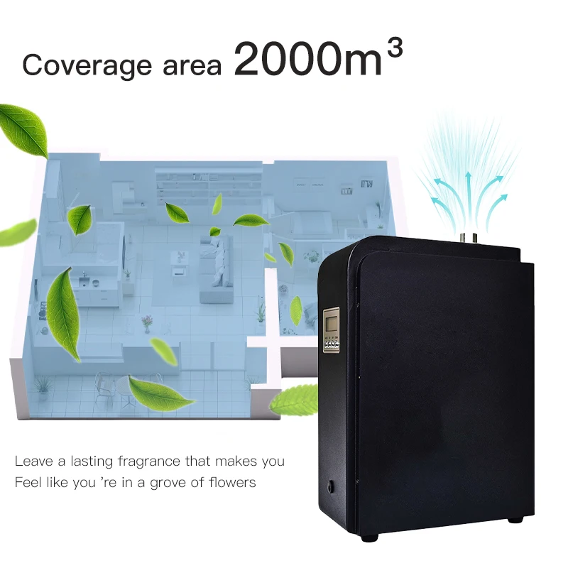 2000m³ HVAC Home Appliance Scent Diffuser Machine 500ML Essential Oil Capacity Essential Oil Diffuser Hotel Incense Burner