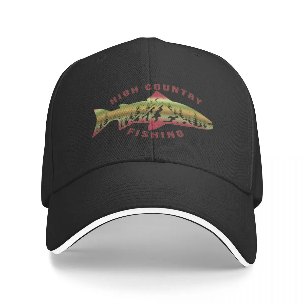 High Country Fishing Vintage Color Baseball Cap Icon Fishing cap Men's Luxury Women's