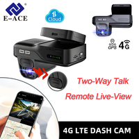 E-ACE 4G LTE Dash Cam Remote Connection Black Box Support GPS Two-Way Talk Collision Warning Remote Live-View Car Video Recorder