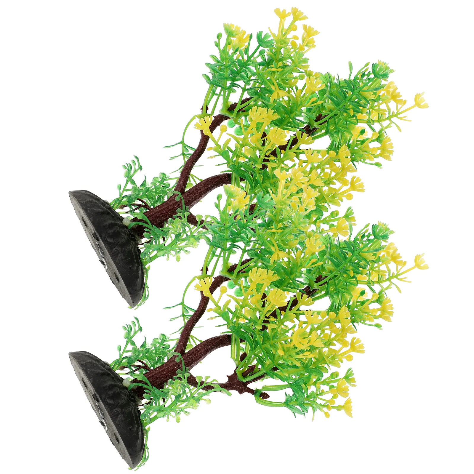 

2pcs Water Grass Decor Aquarium Plant Safe Faux Plant For Fish Tank Wear Resistant Vivid Artificial Plants Household Aquarium