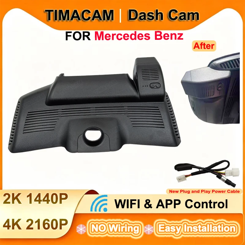TIMACAM Dash Cam 4K Wifi Car DVR for Mercedes Benz S Class w222 S320 S350 S450 S500 S65 S63 for Maybach S Class w222 2018-2021