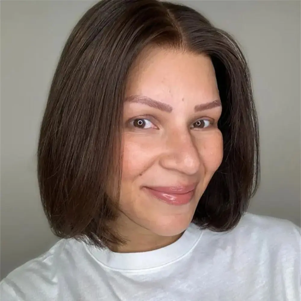 

Короткие парики-боб из темно-шоколадного синтетического волокна Futura, 13x4 HD, без клея, с кружевной передней частью, высококачественные, для создания образа блондинки