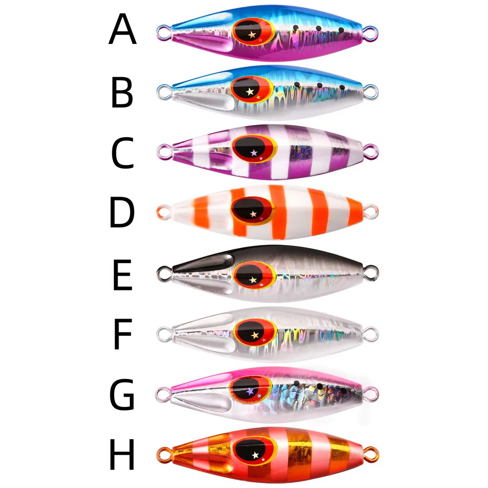 1PC Slow Jigging Bait Casting Micro Jig 30g 40g 80g 100g 120g Slow Pitch Tuna Bass Jig Sea Boat Sinking Lures Fishing view 2