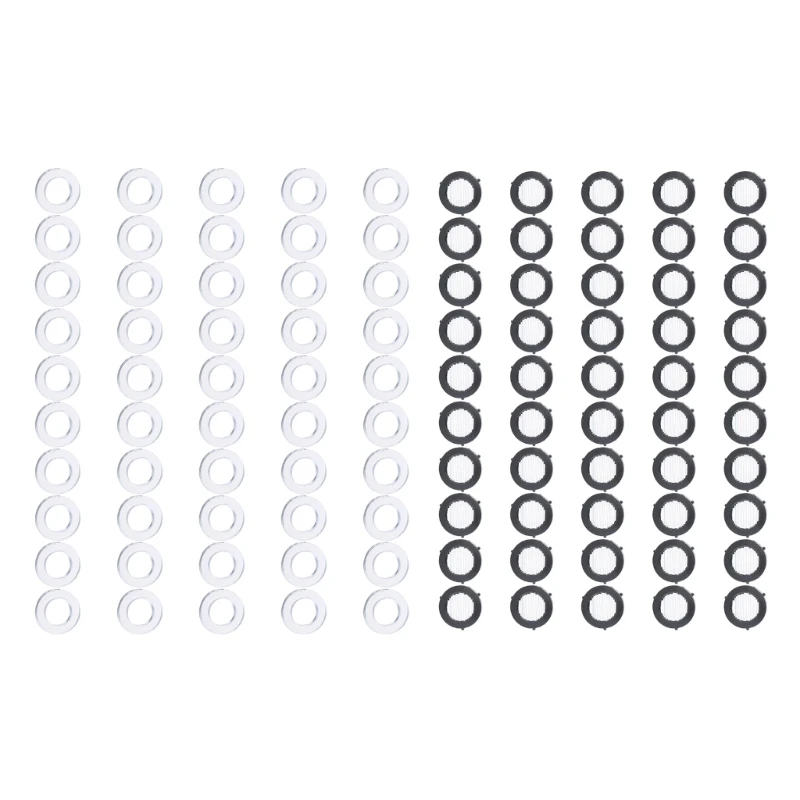 1185 50Pcs Flat Washer With Filter Net Screen Hose Washer Filter Shower Head Washer Gasket Seal O-Rings Hose Gasket