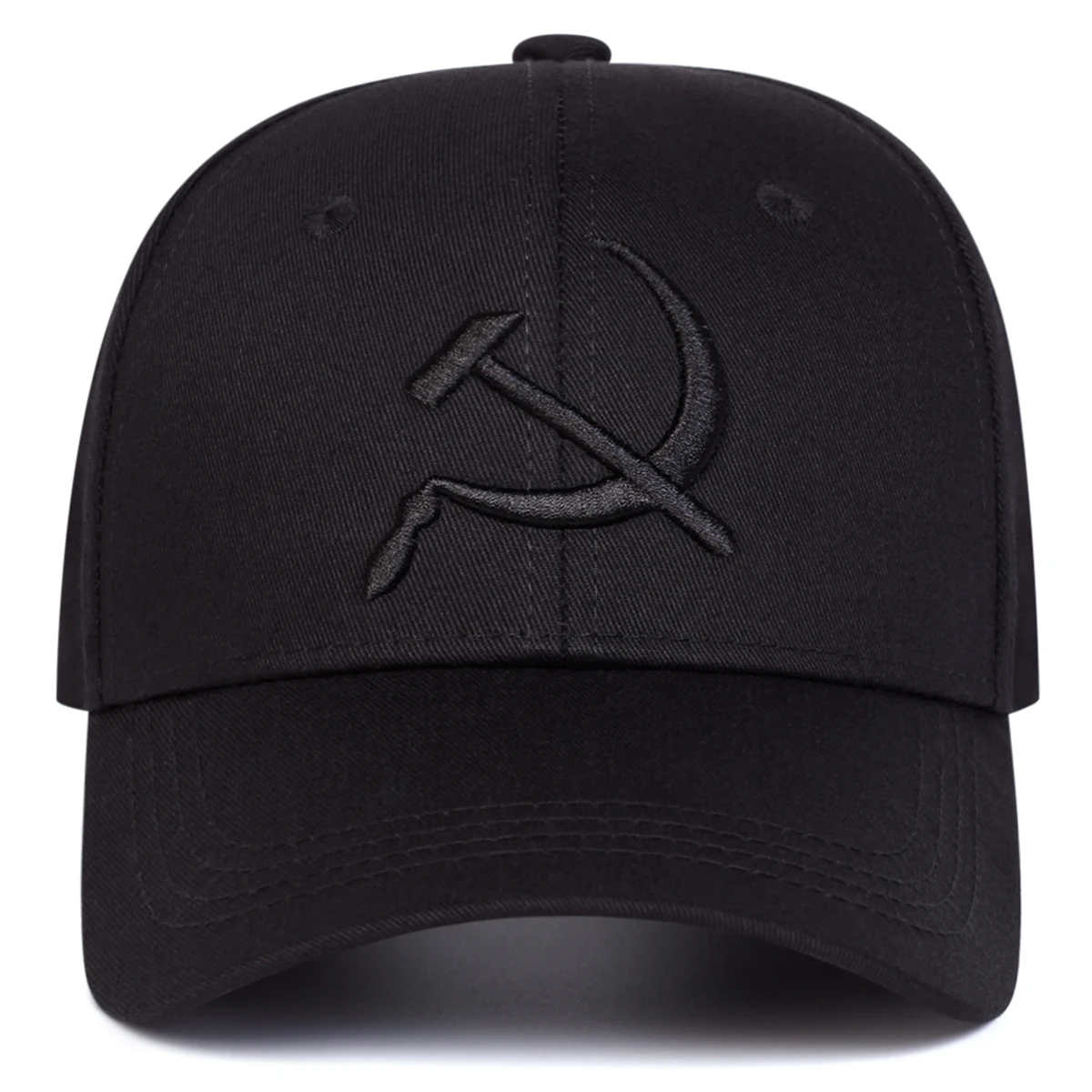 Unisex Hammer and Sickle Embroidery Baseball Caps Spring Autumn Outdoor Adjustable Casual Hats Sunscreen Hat Sports Cap