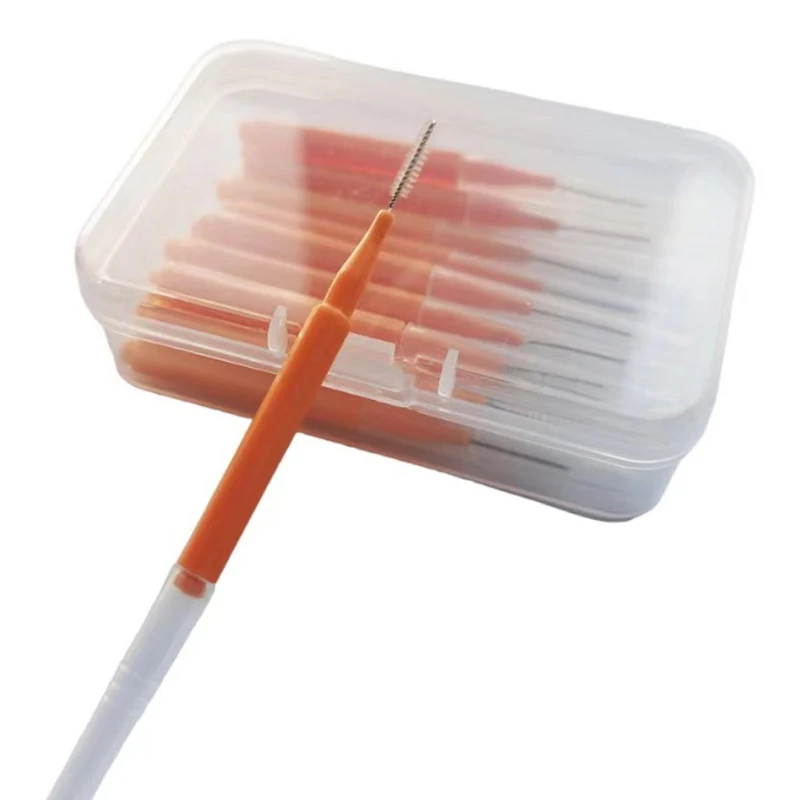 

50Pcs Interdental Brushes Tooth Gap Cleaning Brushes Oral Dental Toothpick Tools for Orthodontic Teeth Cleaning