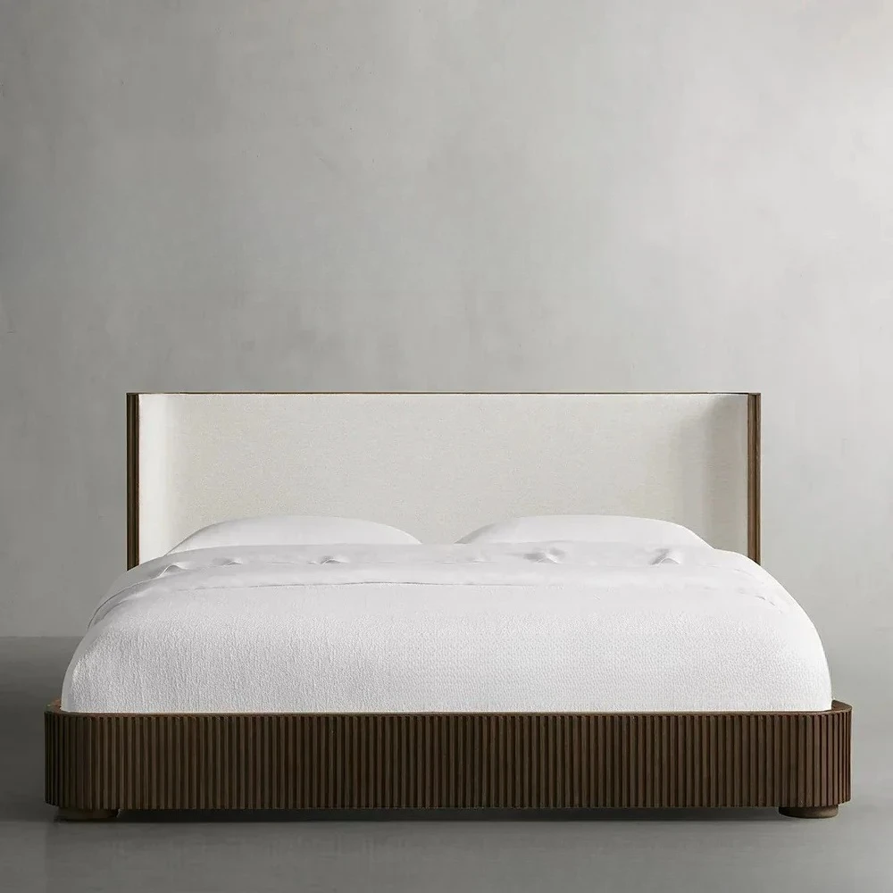 Vendita calda Letto matrimoniale in legno massello per camera da letto