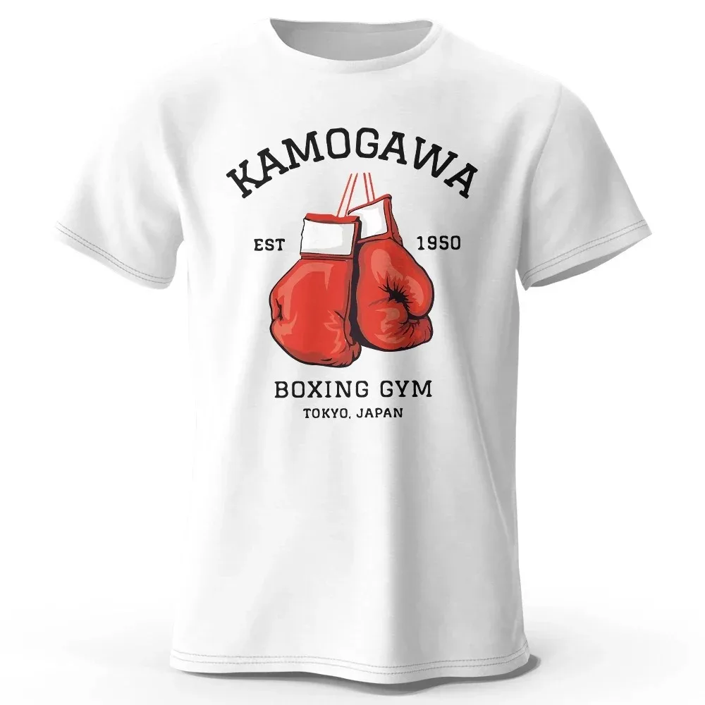 New Streetwear Anime Hajime No Ippo Kamogawa Boxing Gym T-Shirt Men Summer Cotton Tops Tees Casual Short Sleeve Clothing Fashion