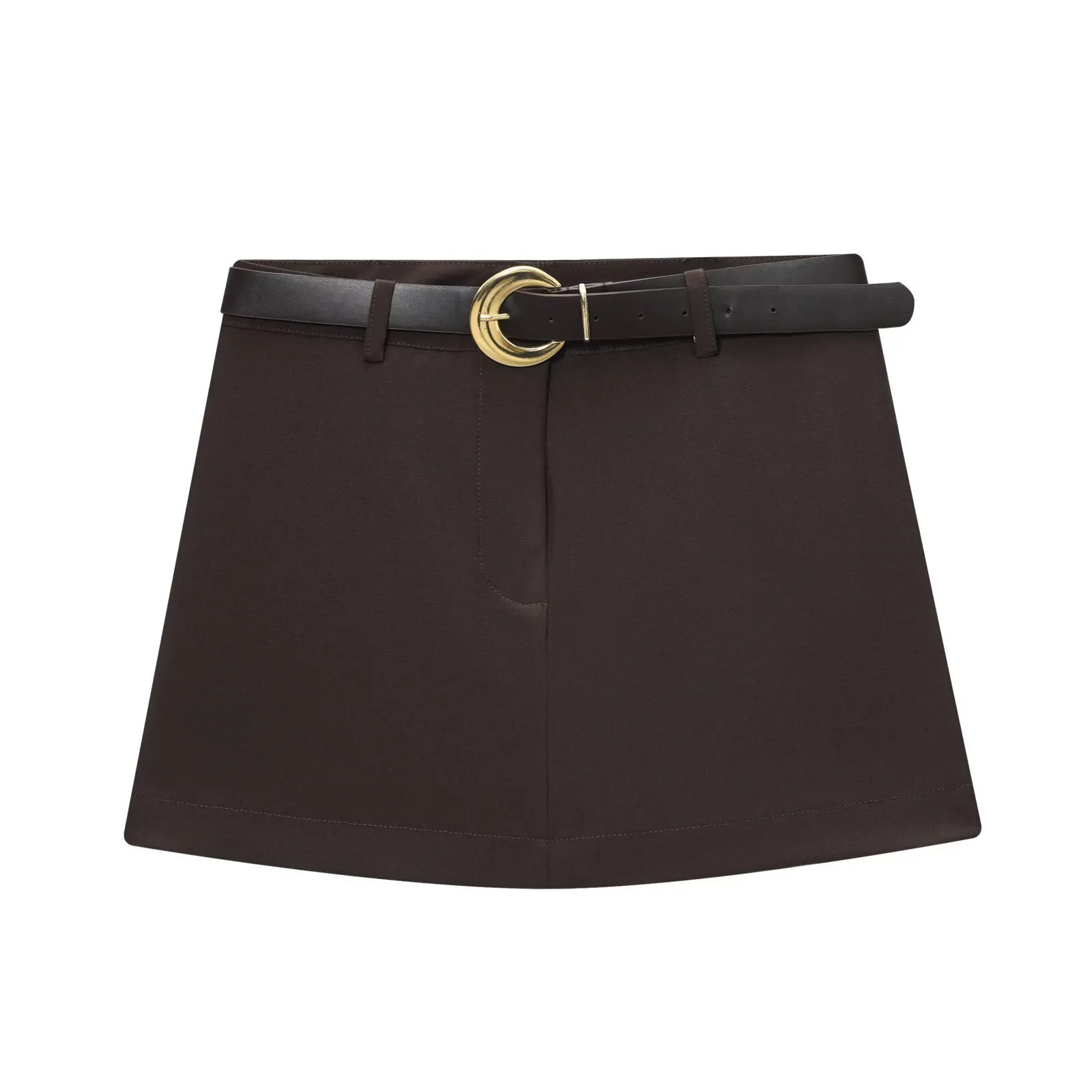 Dave&Di Minimalist Woman Clothes Blazer Jacket Skirts Sets Two Piece Set,Women's Suit French Elegant Coffee Colored Suit Skirt S