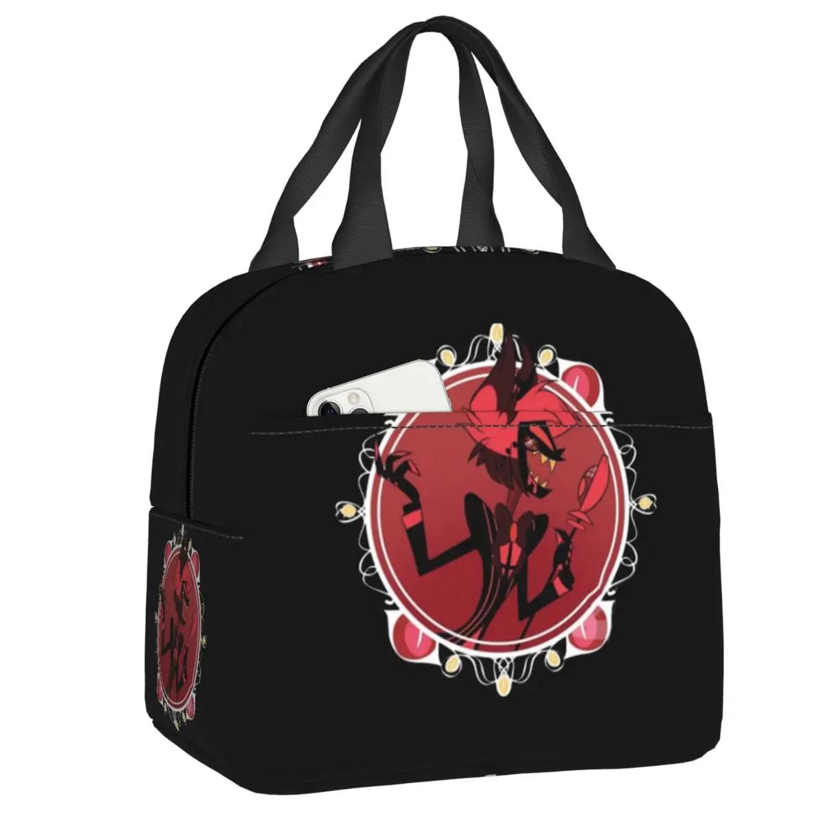 

Термосумка для обедов Custom Hazbins TV Show Animation, многоразовая, для женщин, для офиса, работы, школы