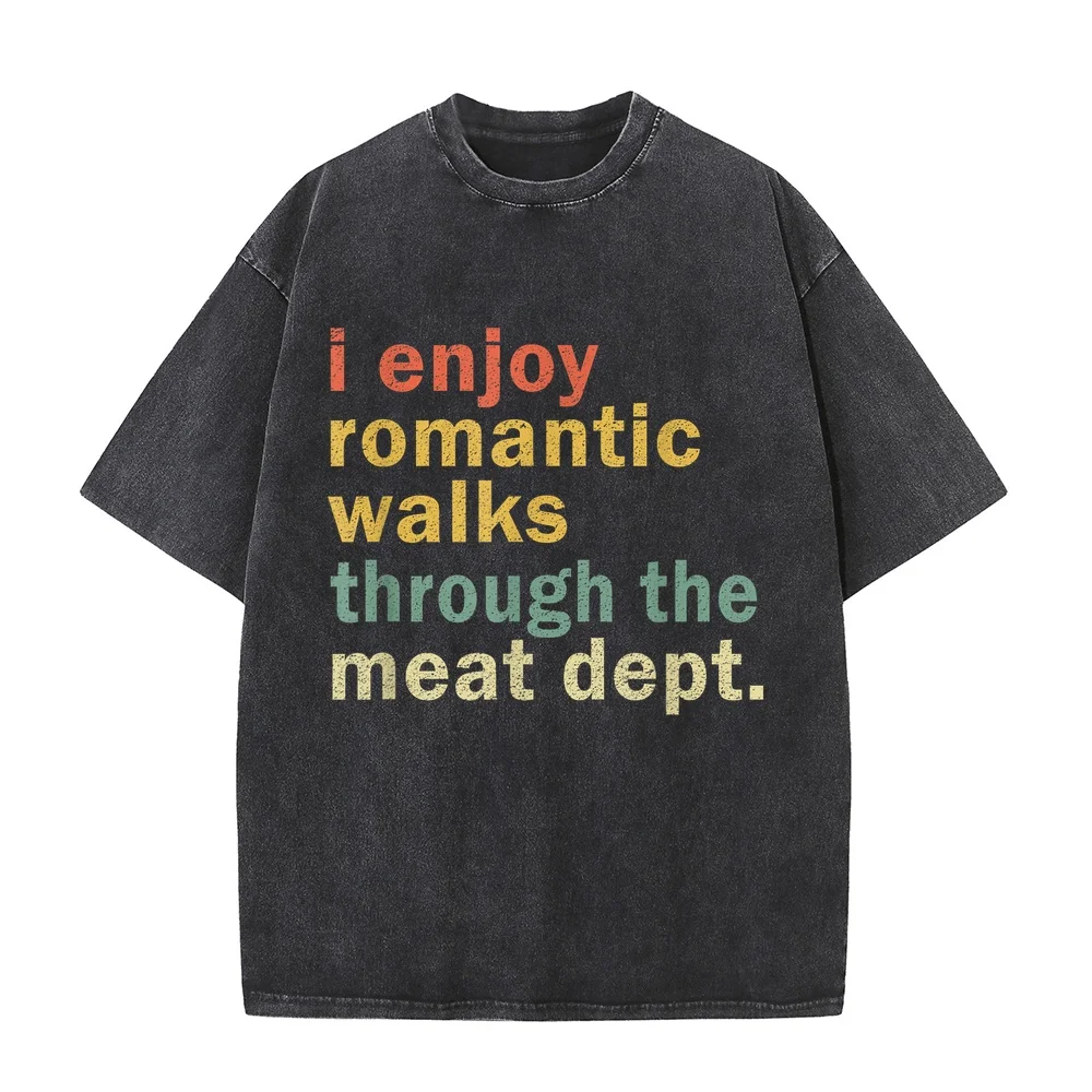 Camiseta divertida para hombre con diseño de barbacoa, caminatas románticas, carnicería y humo, humor casual, camiseta personalizada de la marca Friends, de algodón suave