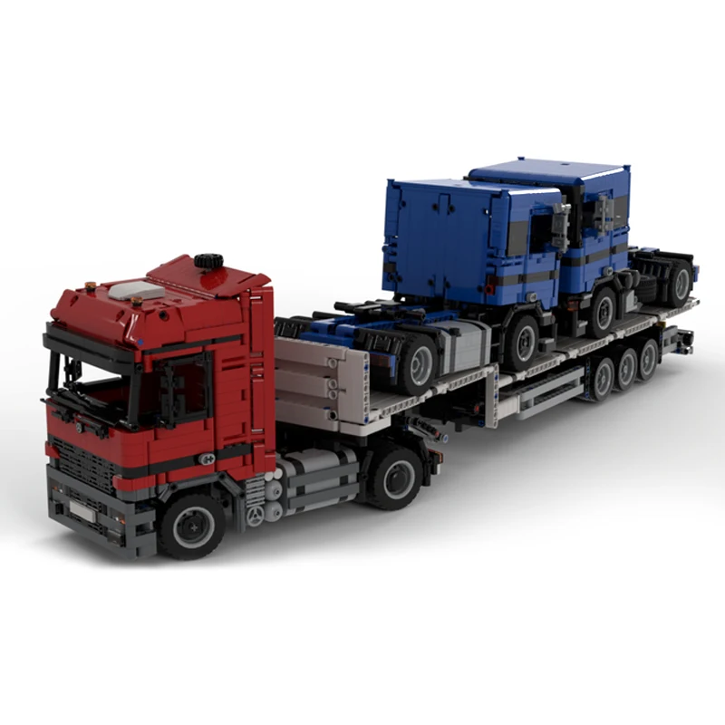 NEW MOC Low roof liftable trailer 1/21 ( 42078 compatible) Model Building Blocks DIY Assembled Bricks Educational Toys Gifts