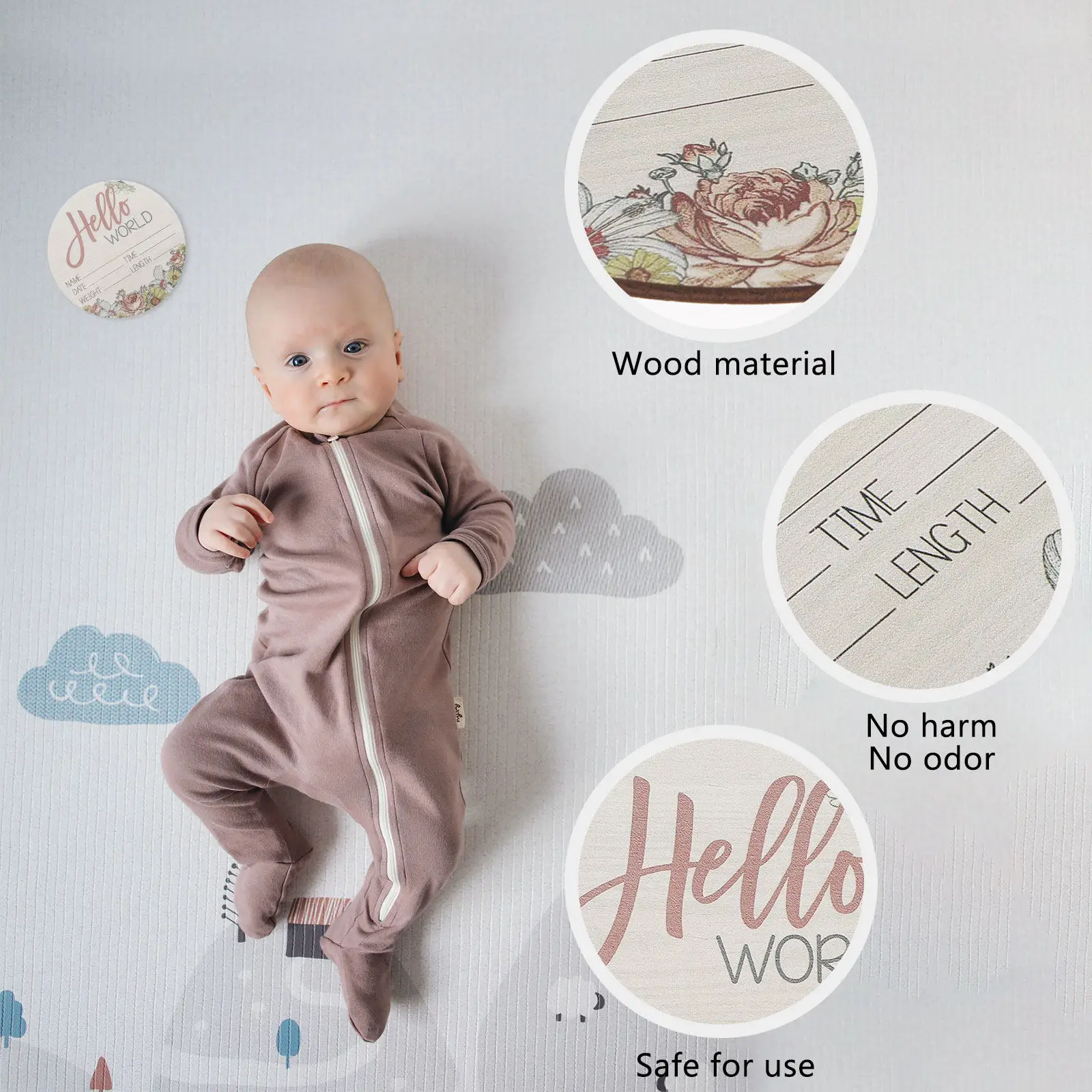 

Деревянная табличка с именем новорожденного, красивый реквизит для фото, подарок на выписку из роддома, сувенир на память о рождении, премиум-материал